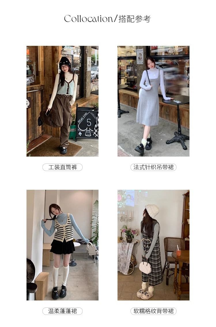 양면 연삭 털 260 그램 긴팔 티셔츠 여성 의류 봄 가을 트렌디 얇은 몸매 가꾸기 기본 셔츠 반하이넥 한국 스타일 맨위 상세 이미지 10