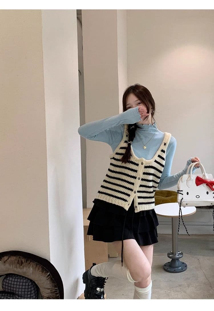 양면 연삭 털 260 그램 긴팔 티셔츠 여성 의류 봄 가을 트렌디 얇은 몸매 가꾸기 기본 셔츠 반하이넥 한국 스타일 맨위 상세 이미지 20