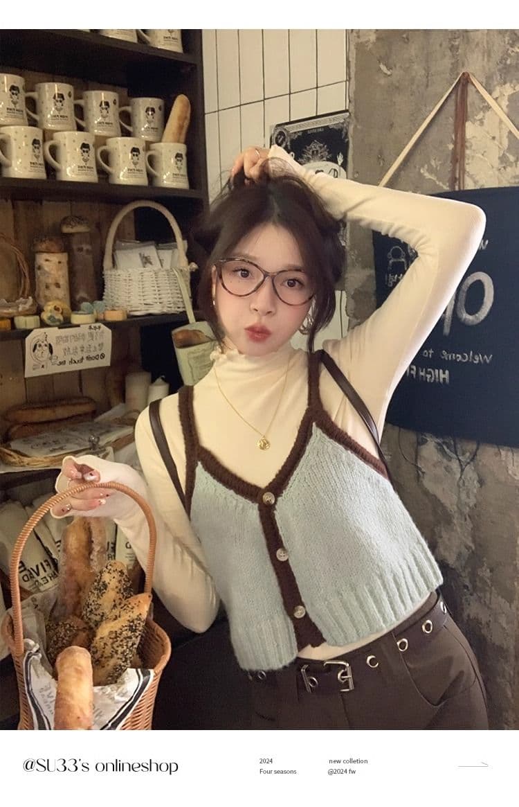 양면 연삭 털 260 그램 긴팔 티셔츠 여성 의류 봄 가을 트렌디 얇은 몸매 가꾸기 기본 셔츠 반하이넥 한국 스타일 맨위 상세 이미지 24
