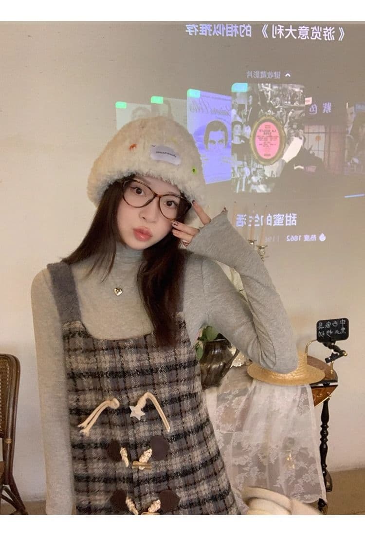양면 연삭 털 260 그램 긴팔 티셔츠 여성 의류 봄 가을 트렌디 얇은 몸매 가꾸기 기본 셔츠 반하이넥 한국 스타일 맨위 상세 이미지 32