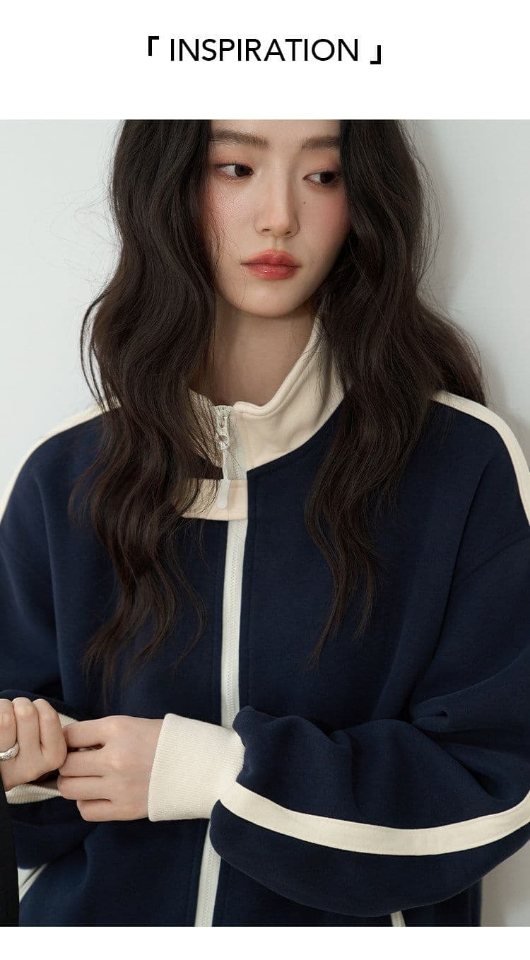 순수한 Mianhua 면 복합 우유 실크 350 크 얇 후드티 여성 봄 가을 지퍼 카디건 코트 맨위 상세 이미지 7