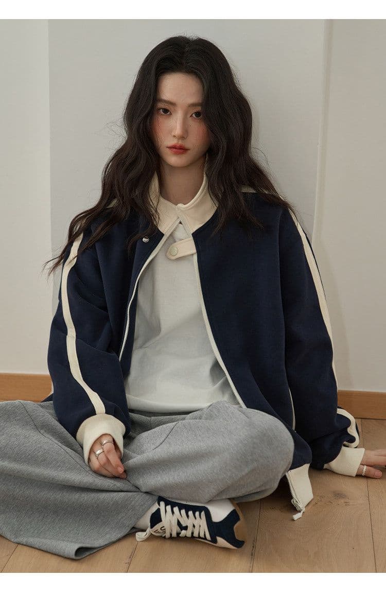 순수한 Mianhua 면 복합 우유 실크 350 크 얇 후드티 여성 봄 가을 지퍼 카디건 코트 맨위 상세 이미지 18