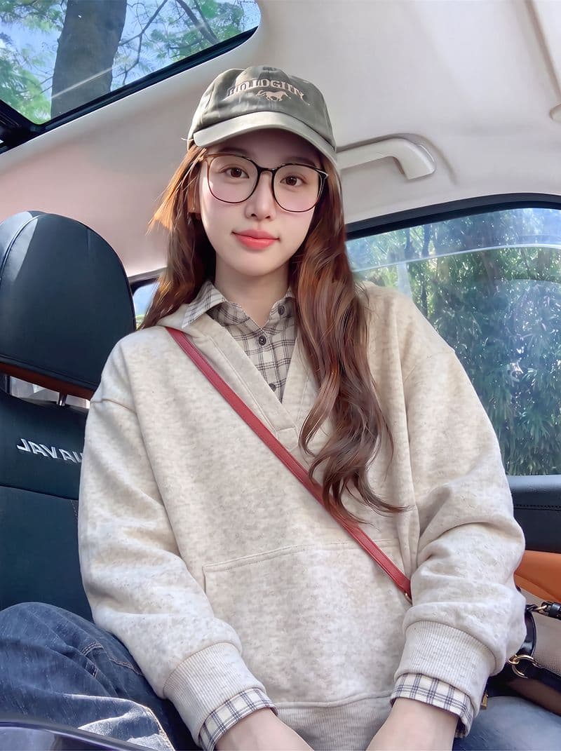 빅 사이즈 여성 의류 260 그램 남자 바 면 얇은 스타일 후드티 봄 가을 패치워크 페이크 레이어드 POLO 칼라 맨위 이미지 3