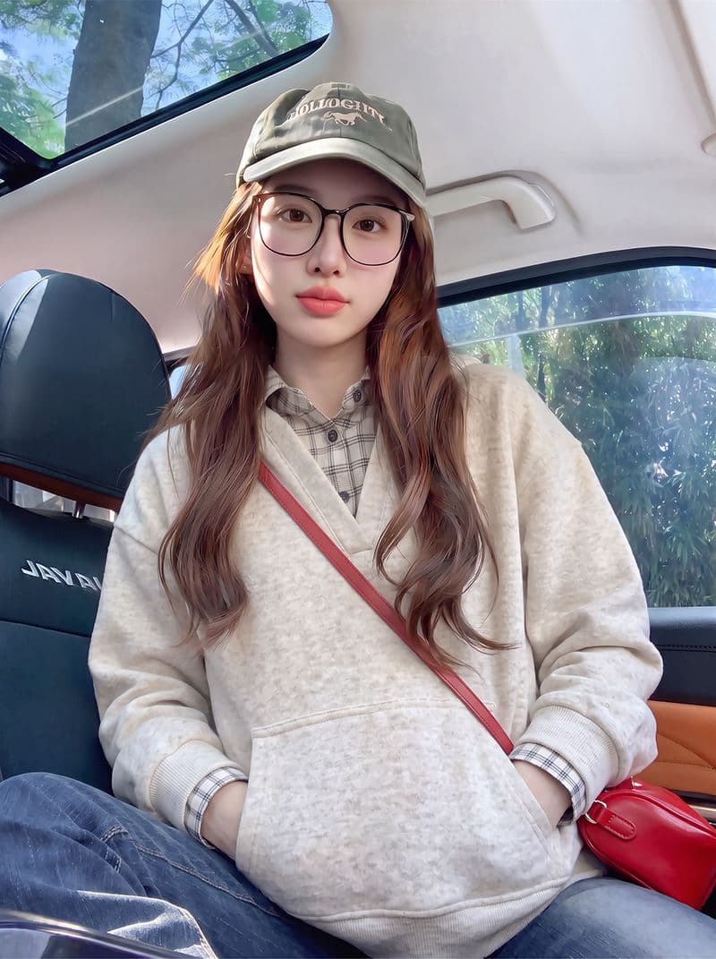빅 사이즈 여성 의류 260 그램 남자 바 면 얇은 스타일 후드티 봄 가을 패치워크 페이크 레이어드 POLO 칼라 맨위 상세 이미지 8