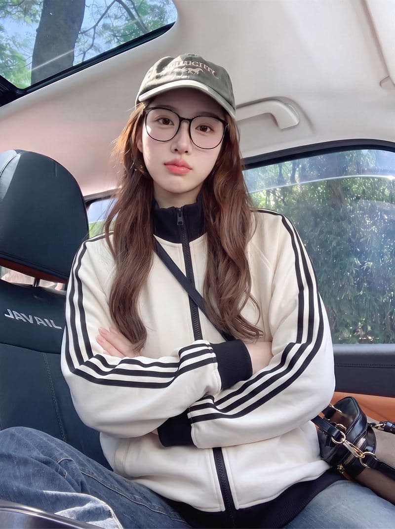 후아 남편 그리드 복합 우유 실크 380 크 얇 후드티 여성 의류 봄 가을 지퍼 카디건 코트 맨위 이미지 2