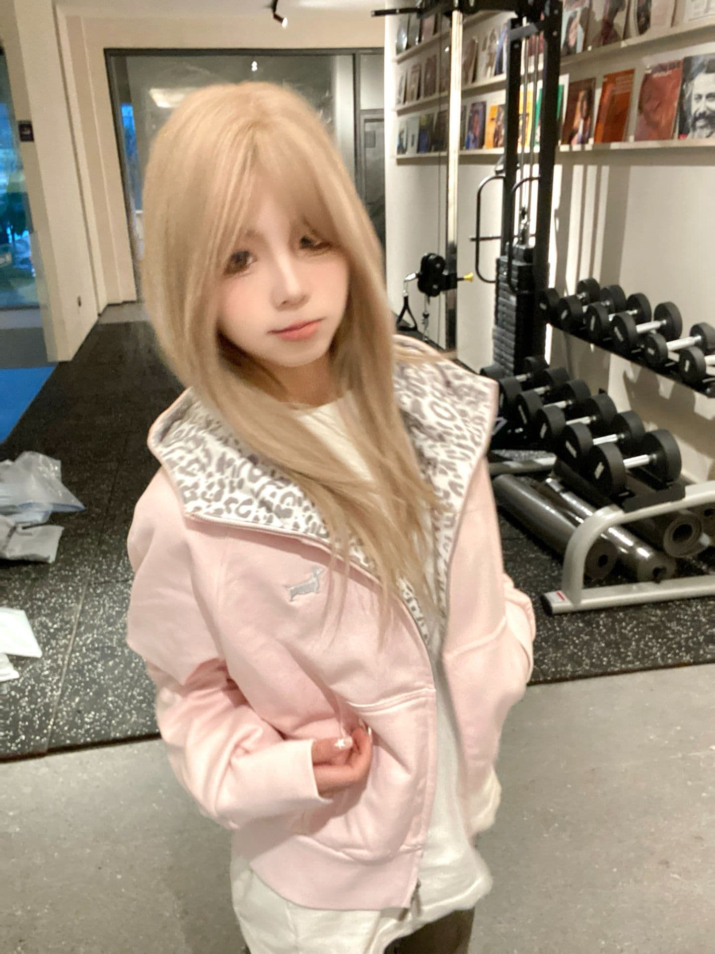 얇은 스타일 자수 백금 지퍼 순면 인사이드 펌프 순수한 Mianhua 면 복합 후드티 여성 상세 이미지 4