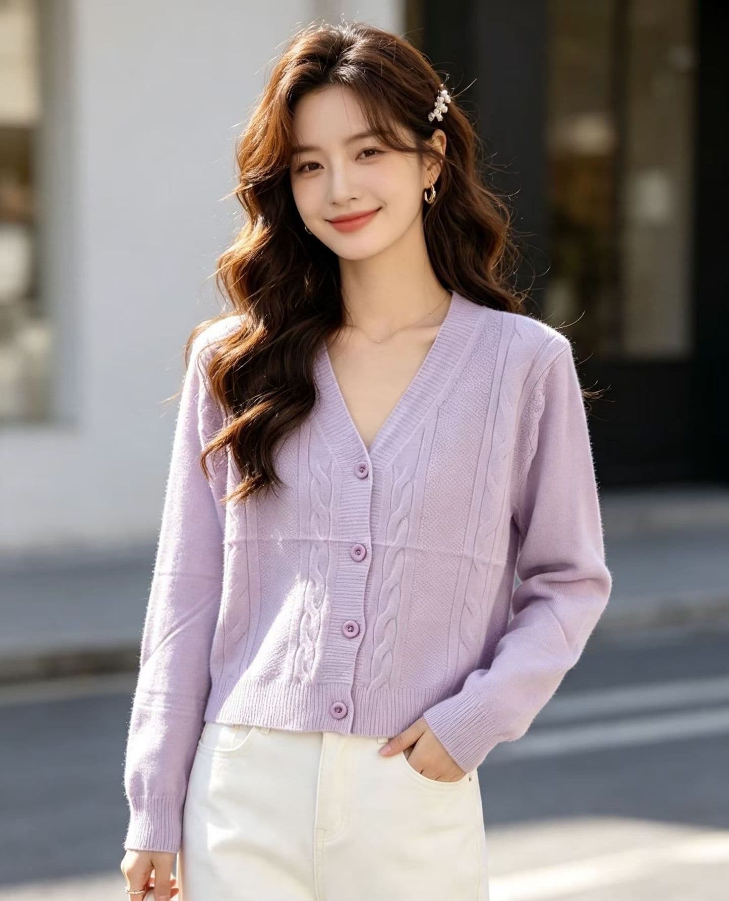 2026 새로운 봄 가을 단색 니트 오픈 가디건 여성 봄 가을 쇼트 스타일 다용도 루즈핏 작은 키 외부 가져 가라. 스웨터 코트 상세 이미지 10
