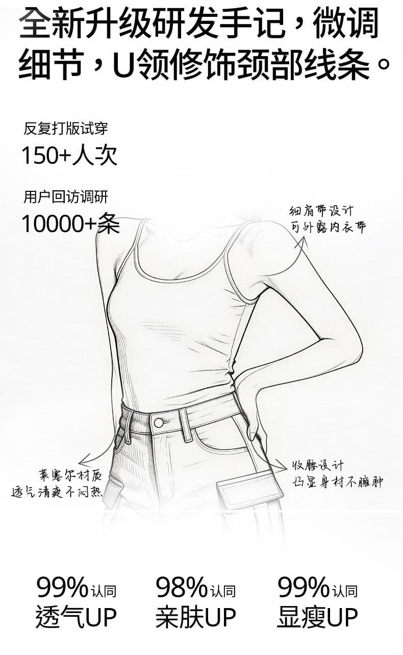 한 부서 기지 이 단락 캐미솔 하나 벨트 가슴 패드 조정 어깨끈 만나는 순면 외출용 맨위 상세 이미지 3