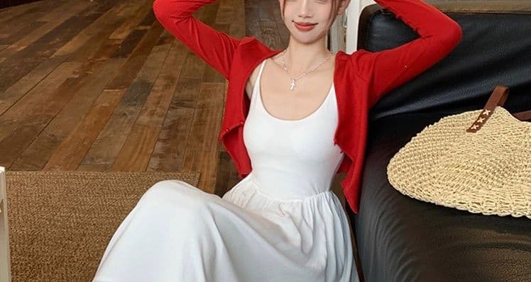 260 그램 사람들 면 벨트 주머니 네리 하나 허리 수축 슬림해 보이는 프랑스식 첫사랑 센스 흰 치마 슬립 드레스 그는 벤 바람 블랙 치마 상세 이미지 11