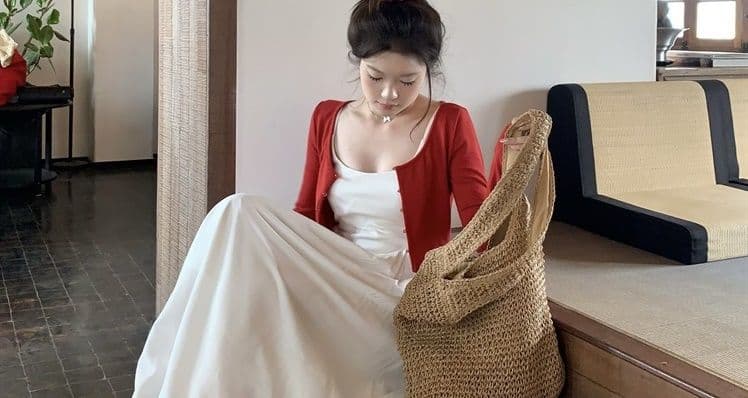 260 그램 사람들 면 벨트 주머니 네리 하나 허리 수축 슬림해 보이는 프랑스식 첫사랑 센스 흰 치마 슬립 드레스 그는 벤 바람 블랙 치마 상세 이미지 38