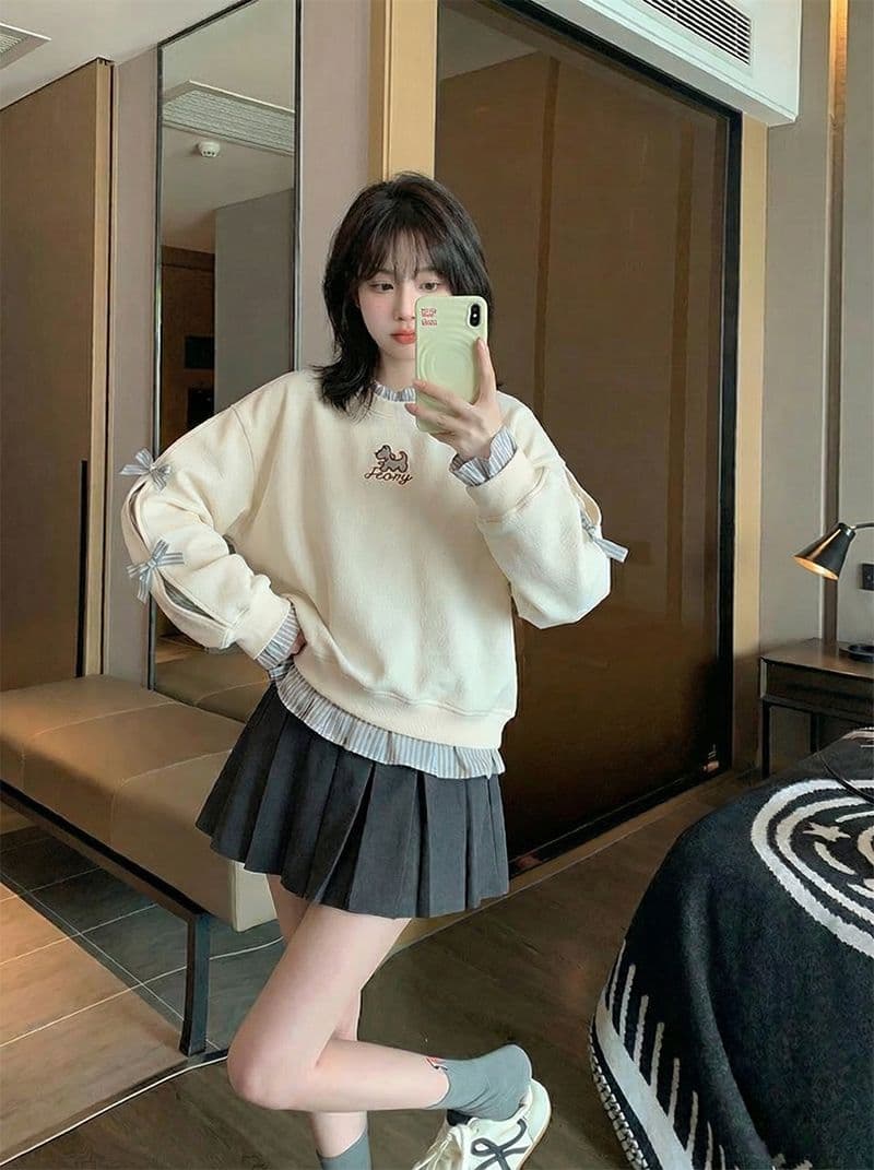 얇은 스타일 후드티 남녀 커플룩 봄 가을 얇은 새로운 디자인 센스 루즈핏 가시 자수 후드 맨위 이미지 4