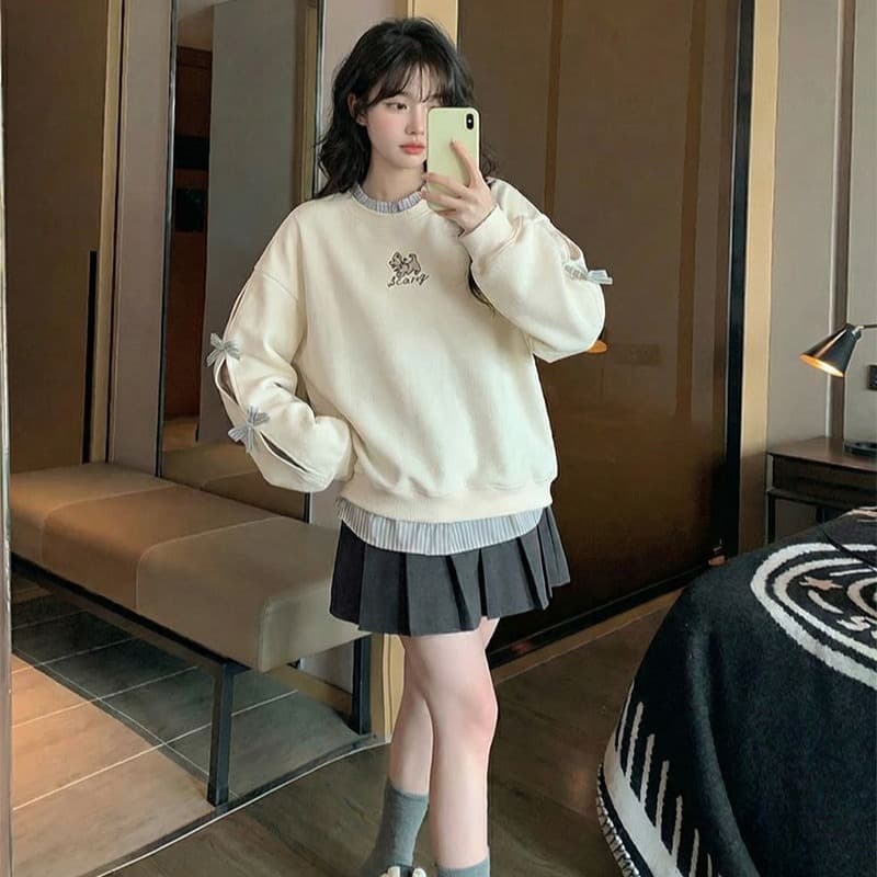 얇은 스타일 후드티 남녀 커플룩 봄 가을 얇은 새로운 디자인 센스 루즈핏 가시 자수 후드 맨위 이미지 5