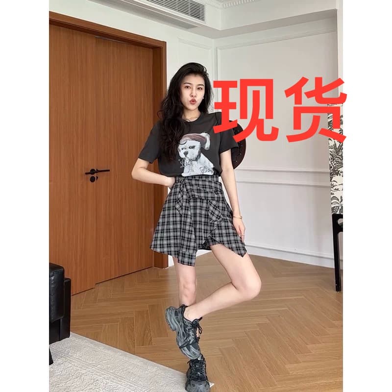 장 A 스타 쇼트 스타일 치마바지 다양한 코디 다용도 상쾌 맨위 이미지 2