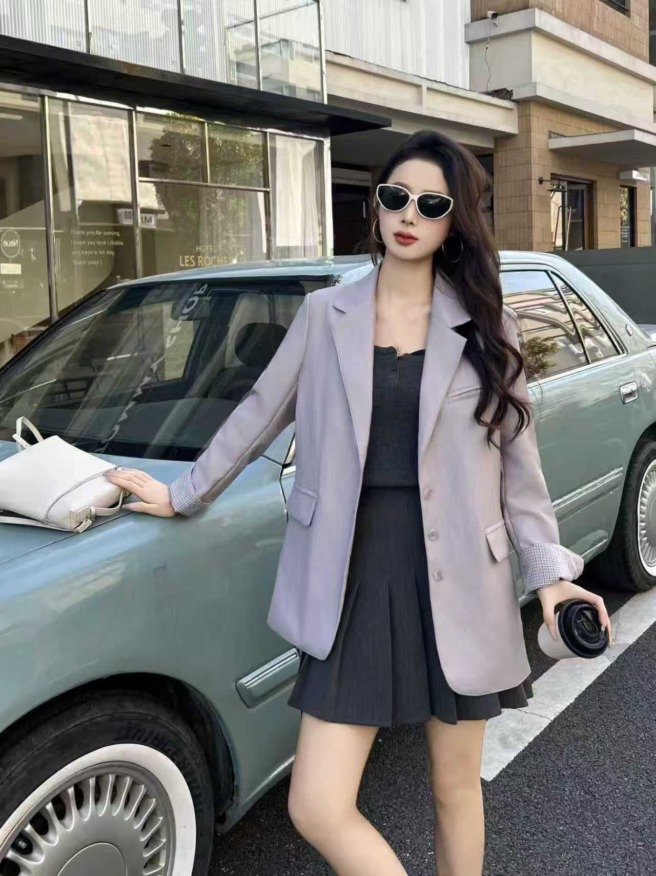 실사 2026 년 봄 새로운 캐주얼 정장 여성 코트 한 부서 디자인 센스 작은 대중 루즈핏 느긋한 바람 정장 상세 이미지 18