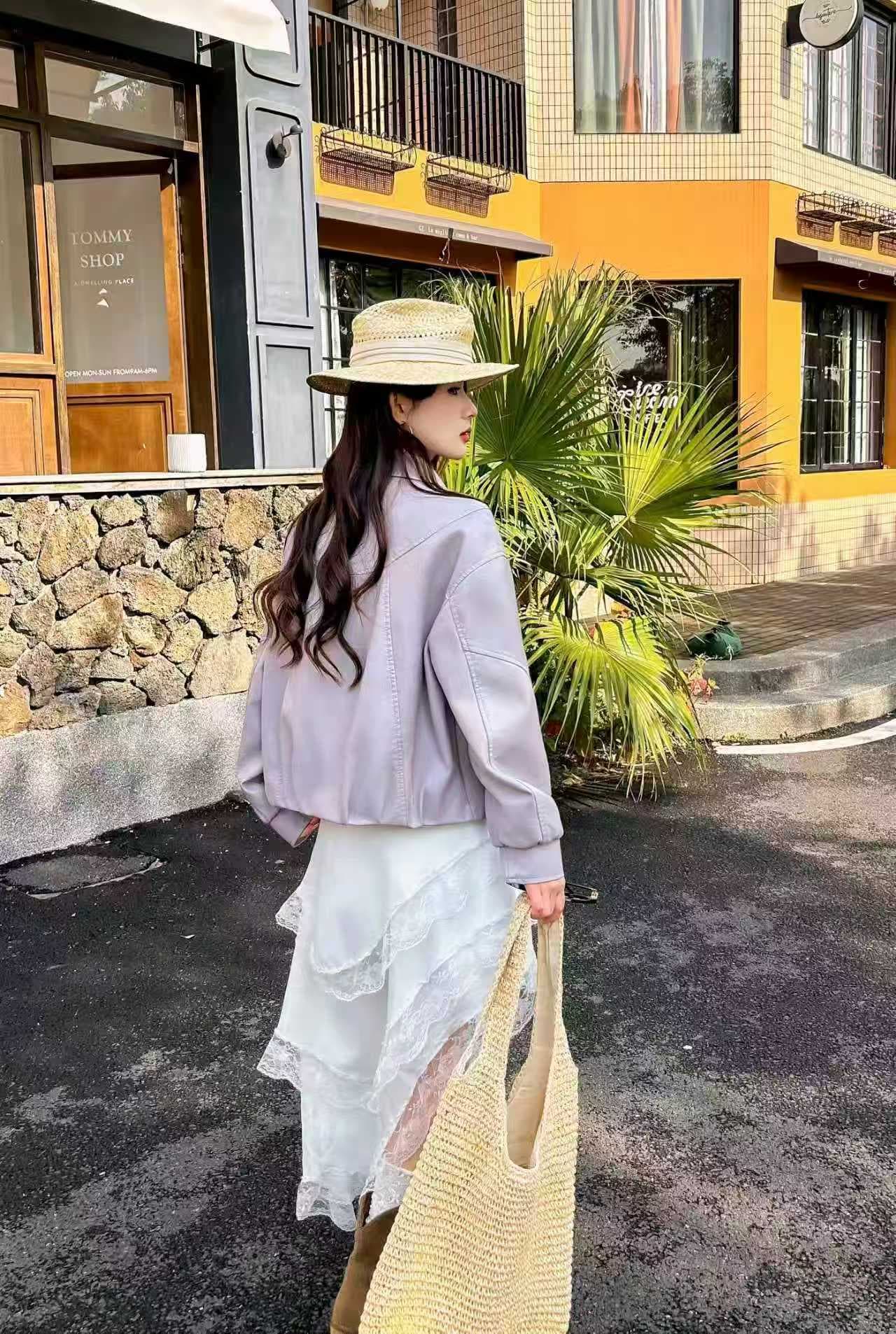 실사 트렌드 가죽 재킷 여성 코트 2026 새로운 작은 키 슈퍼 화재 레트로 캐주얼 영 오토바이 월렛 극복하다 상세 이미지 3