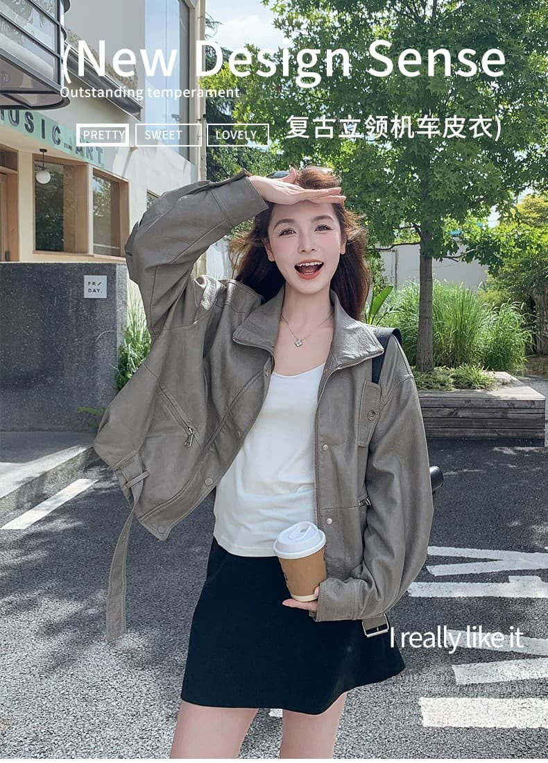 레트로 한 부서 고급 디자인 센스 캐주얼 여성 코트 2026 가을 새로운 자이언트 잘 생긴 연령 감소 워크웨어 쇼트 스타일 재킷 상세 이미지 30
