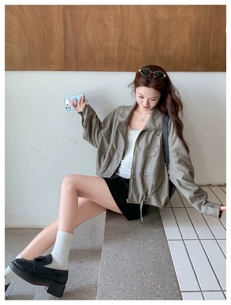 레트로 한 부서 고급 디자인 센스 캐주얼 여성 코트 2026 가을 새로운 자이언트 잘 생긴 연령 감소 워크웨어 쇼트 스타일 재킷 상세 이미지 41