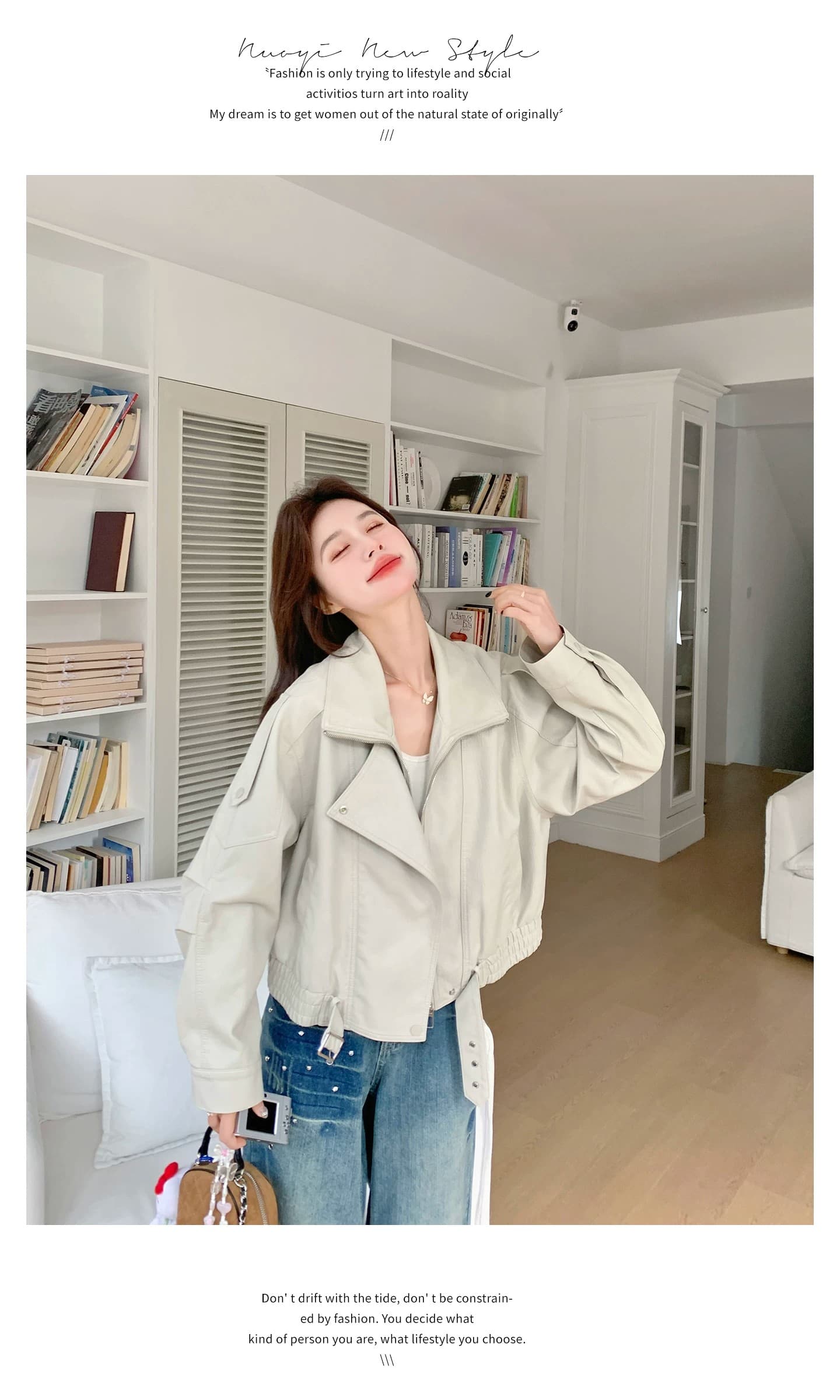 2026 가을 새로운 자이언트 잘 생긴 고급 대기 PU 가죽 외투 차가운 현 수 있습니다. 뒤집다 수 있습니다. 스탠드 칼라 패션 재킷 서비스 상세 이미지 24