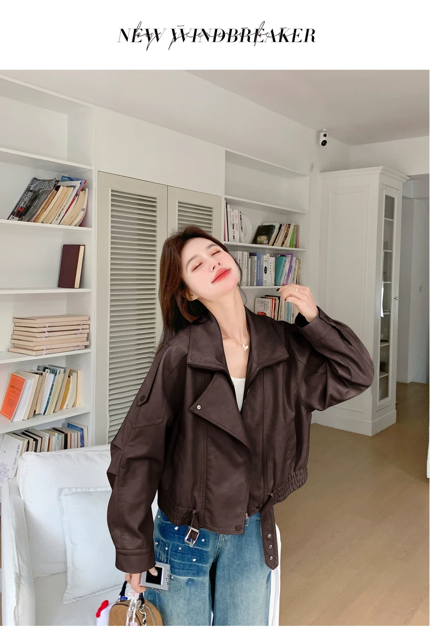 2026 가을 새로운 자이언트 잘 생긴 고급 대기 PU 가죽 외투 차가운 현 수 있습니다. 뒤집다 수 있습니다. 스탠드 칼라 패션 재킷 서비스 상세 이미지 29