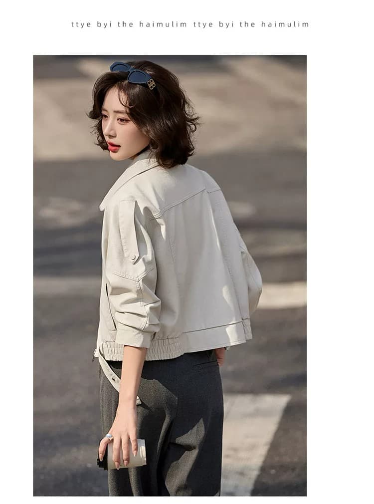 2026 가을 새로운 자이언트 잘 생긴 고급 대기 PU 가죽 외투 차가운 현 수 있습니다. 뒤집다 수 있습니다. 스탠드 칼라 패션 재킷 서비스 상세 이미지 26