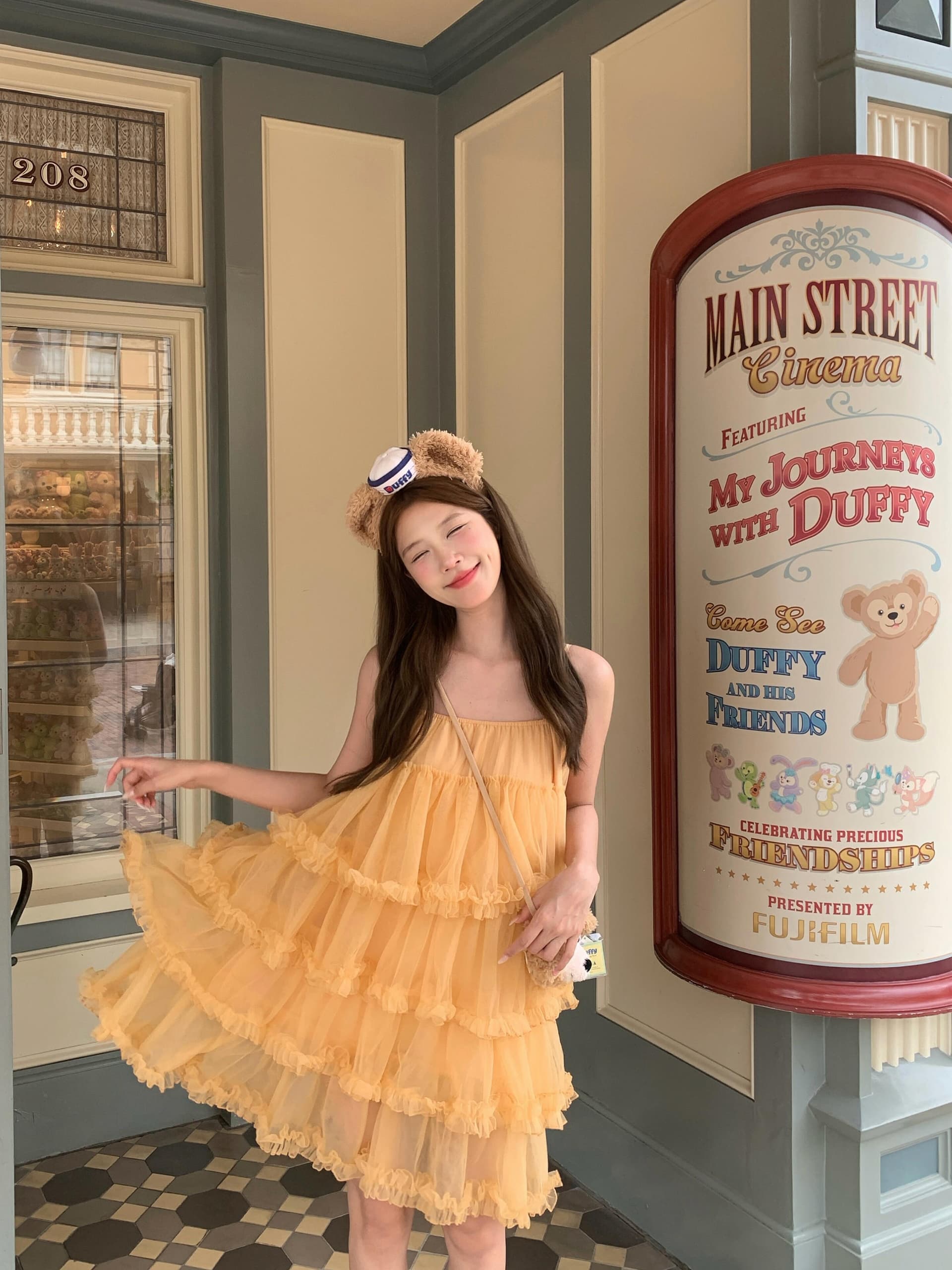 스와 3 3 주황색 슬립 여성 드레스 여름 퍼프 케이크 미니 스커트 프릴 도파민 아름다운 치마 상세 이미지 9