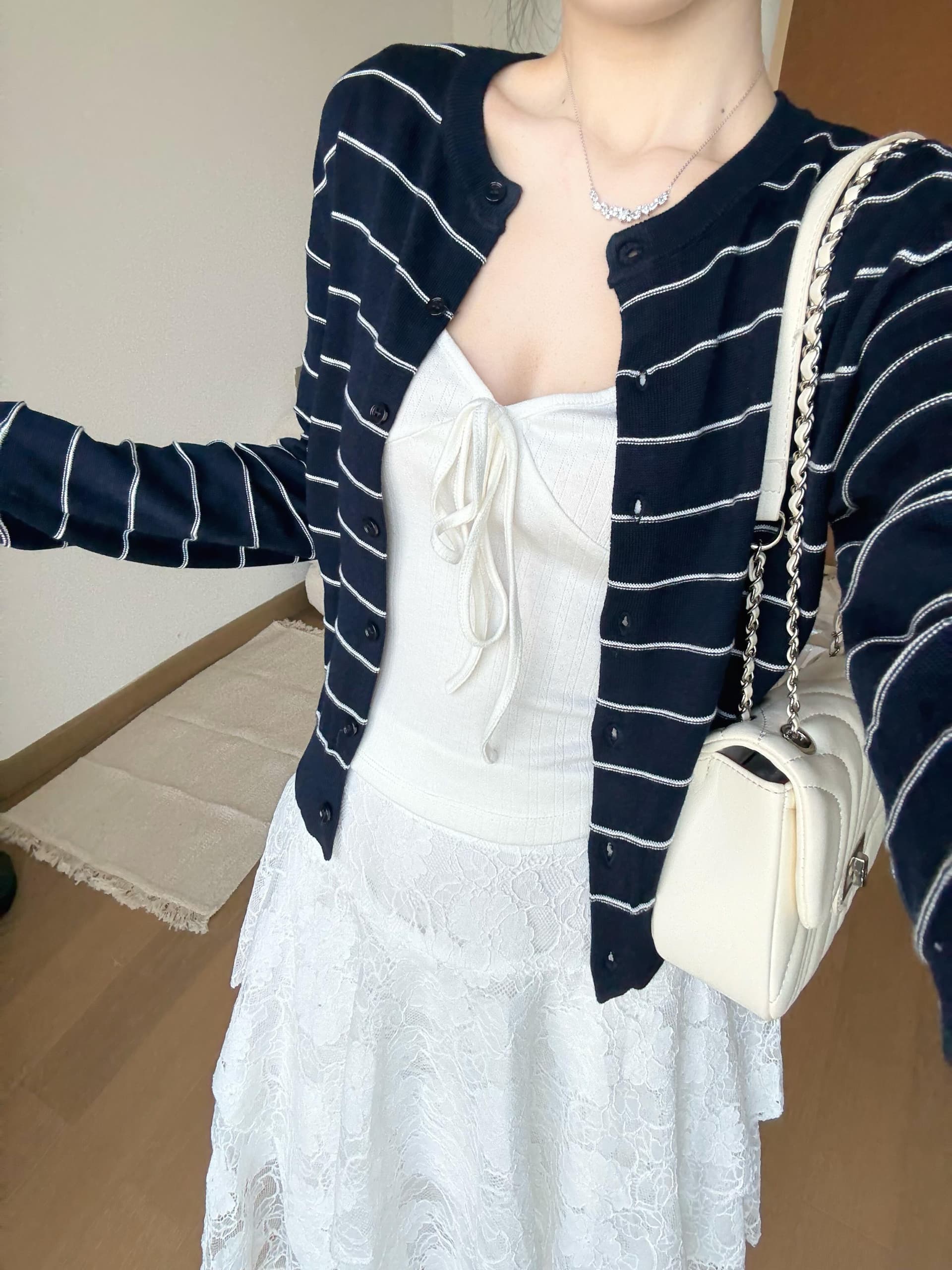 luu 복숭아 안녕하세요. 어린이 화이트 불규칙 레이스 반신 스커트 여성 여름 디자인 센스 한 마디 미니 스커트 작은 대중 루즈핏 치마 x 이미지 3