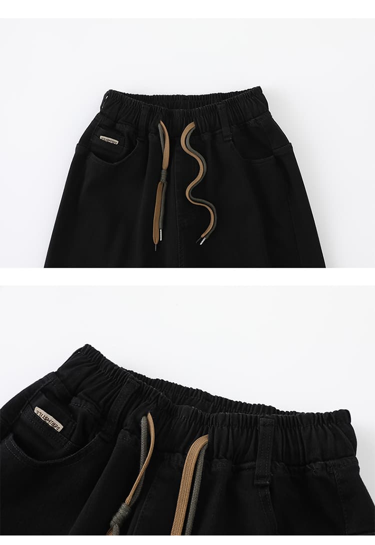 빅 사이즈 지방 mm 허리밴드 레이스업 슬림해 보이는 표지 넓적 다리 청바지 여성 봄 새로운 다용도 표지 고기 캐주얼 하렘 바지 상세 이미지 37