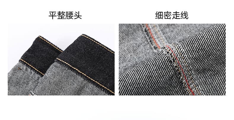 새로운 여름 아메리칸 레트로 진한 파란색 워싱 루즈핏 스트레이트 7 점 청바지 여성 무릎 아래 얇은 스타일 넓은 다리가 짧다. 바지 상세 이미지 8