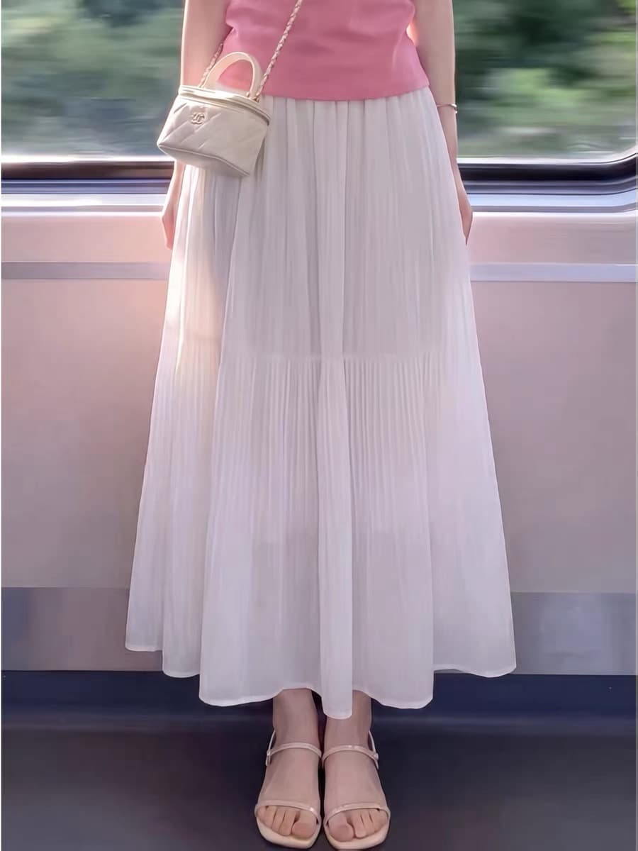 초여름 한 부서 ootd 착용 가져 가라. 전체 집합 슈퍼 화재 자이언트 잘 생긴 ~ 중 고급 센스 연령 감소 맨위 반신 치마 세트 여성 상세 이미지 4