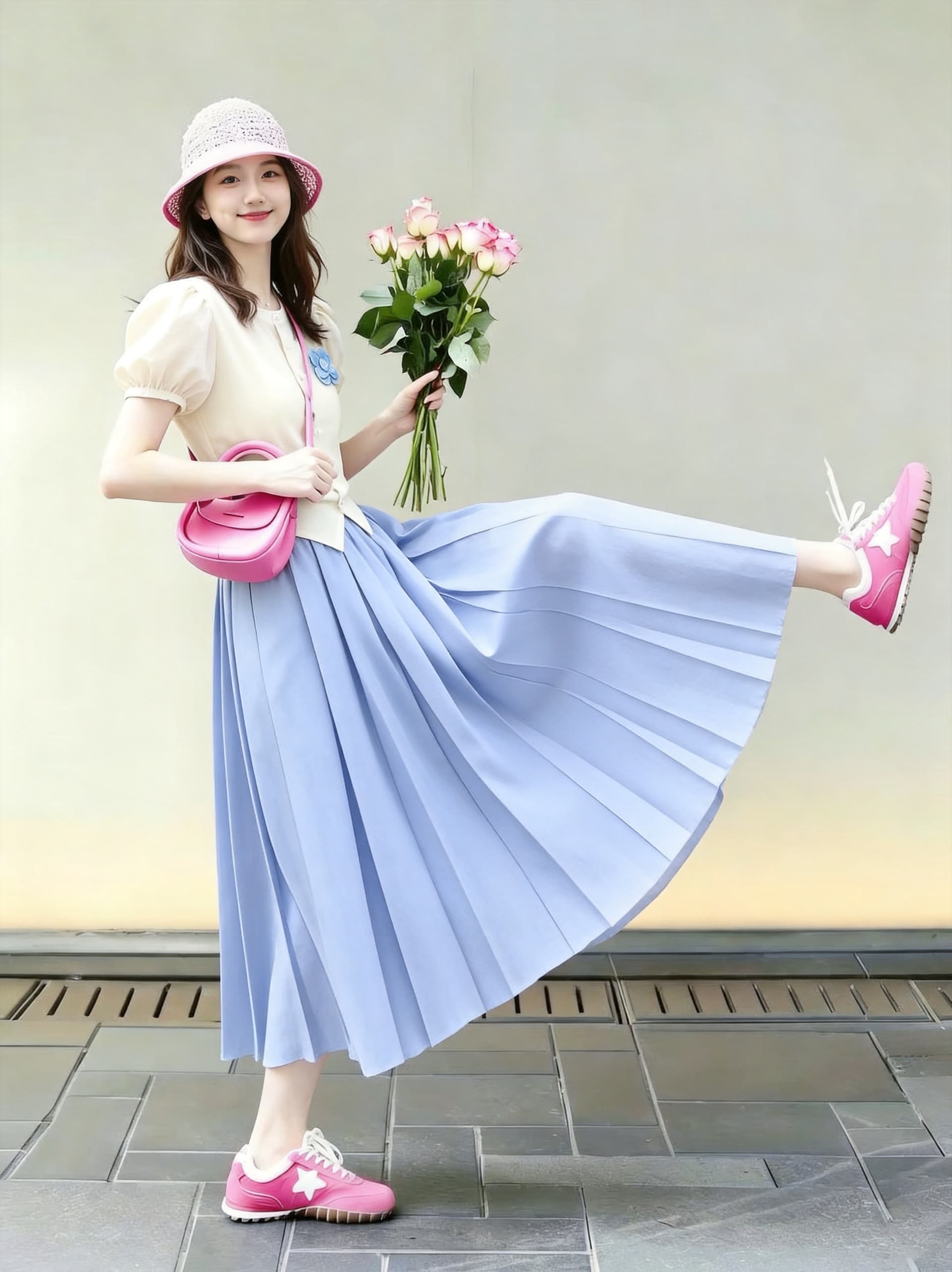 2026 슈퍼 화재 여름 드레스 연령 감소 ootd 착용 가져 가라. 전체 집합 검정색 3 차원 꽃 오픈 가디건 반신 스커트 투피스 슈트 이미지 4