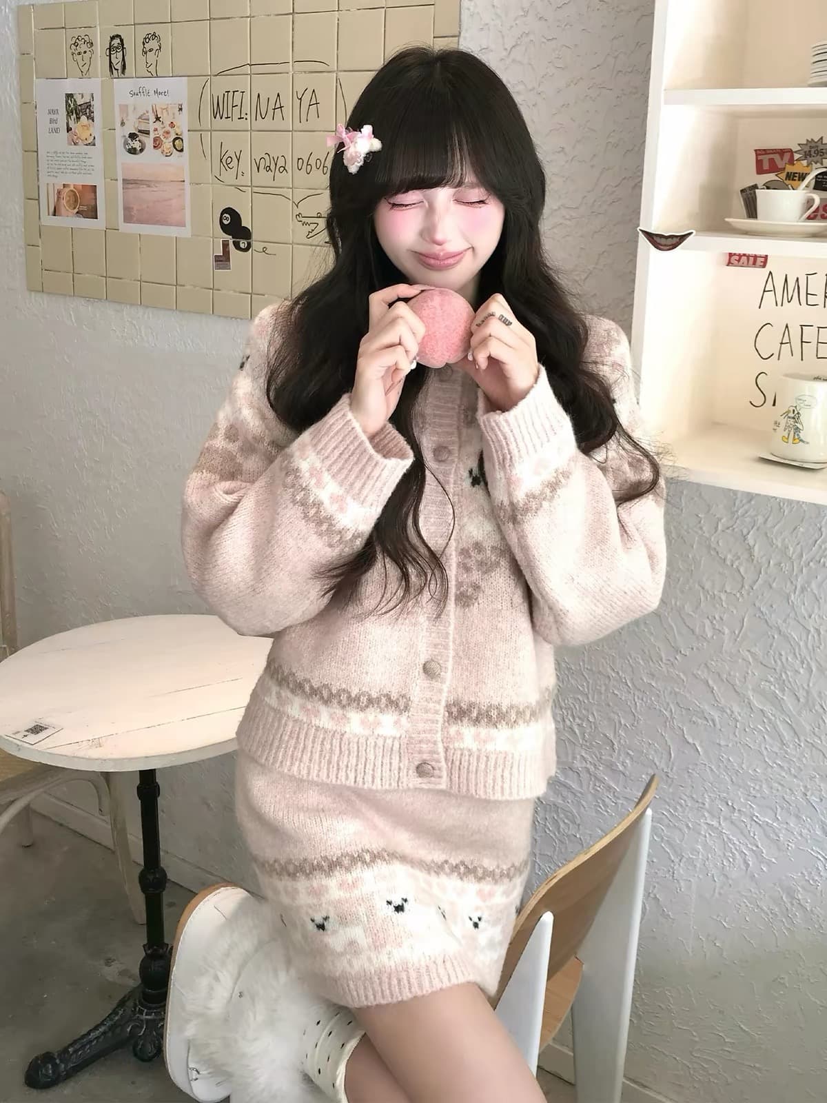 고유 한 아름다운 자이언트 잘 생긴 가을 의상 전체 집합 가을의 날 분위기 센스 착용 가져 가라. 한 부서 슈퍼 화재 고급 센스 투피스 슈트 상세 이미지 2