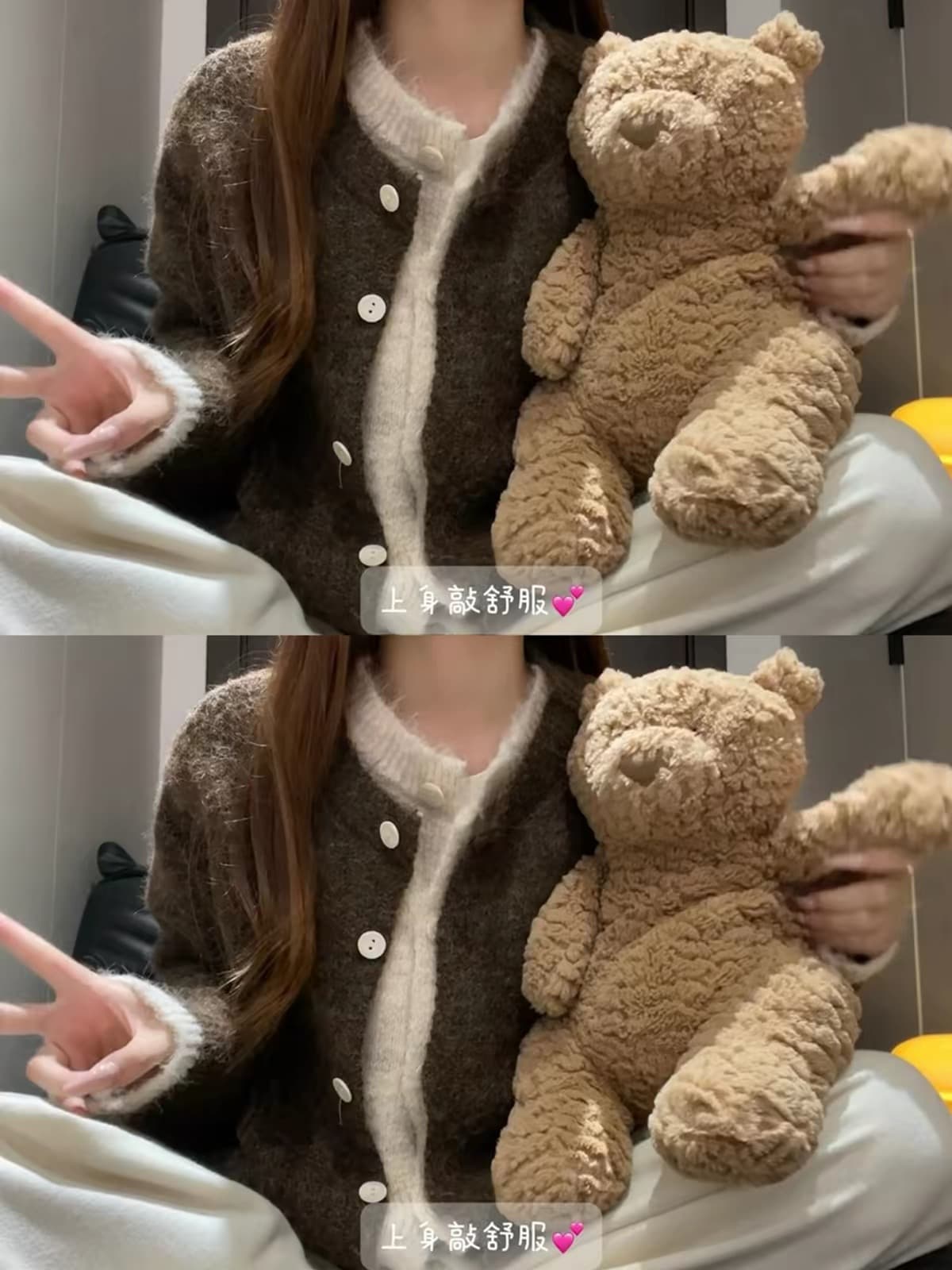 아름다움 라드. 레트로 커피 색상 페이크 레이어드 스웨터 여자 가을 겨울철 고급 센스 느긋한 바람 품격 다용도 니트 맨위 상세 이미지 4