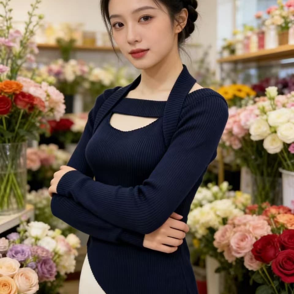 핫걸 순수한 욕망 오프숄더 다용도 오프숄더 행침 목 긴팔 몸매 가꾸기 기본 셔츠 여성 봄 여름 Chic 맨위 트렌디 패션 이미지 5