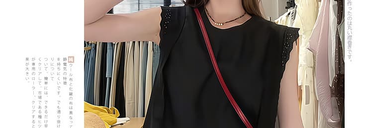 지금 여름 신제품 민소매 프랑스식 패치워크 디자인 센스 드레스 상세 이미지 5