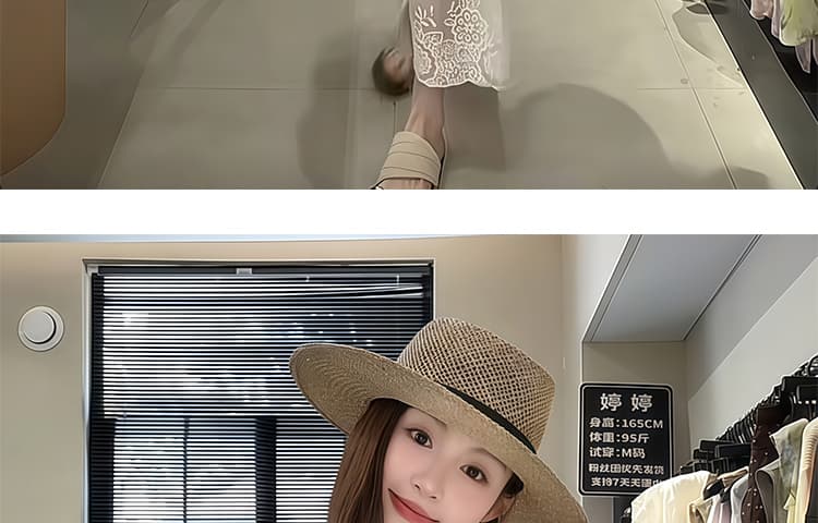 지금 여름 신제품 민소매 프랑스식 패치워크 디자인 센스 드레스 상세 이미지 26