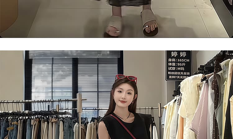 지금 여름 신제품 민소매 프랑스식 패치워크 디자인 센스 드레스 상세 이미지 38