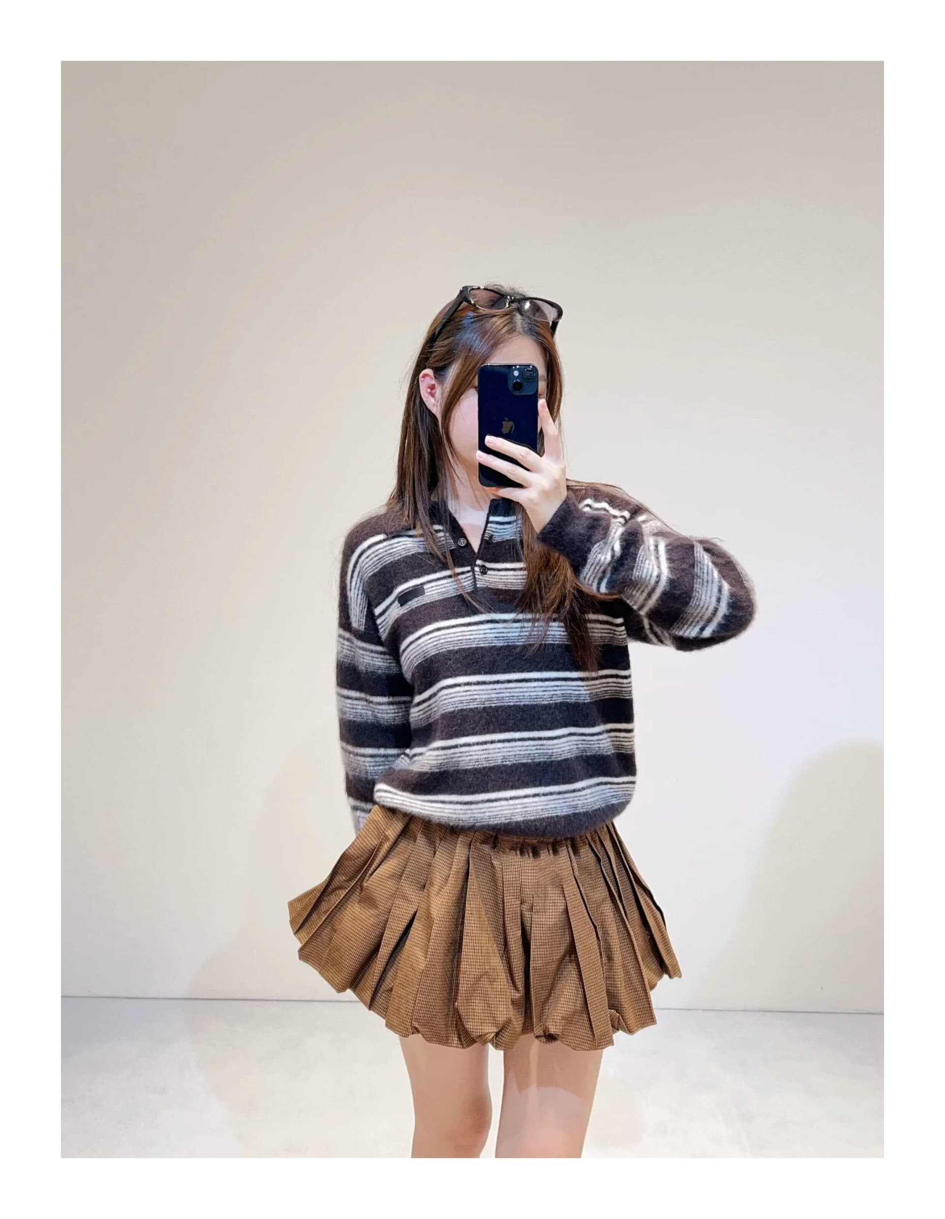 2026 이른 가을 새로운 학원 스타일 배색 스트라이프 POLO 칼라 풀오버 니트 스웨터 여성 레저 연령 감소 긴팔 스웨터 상세 이미지 7