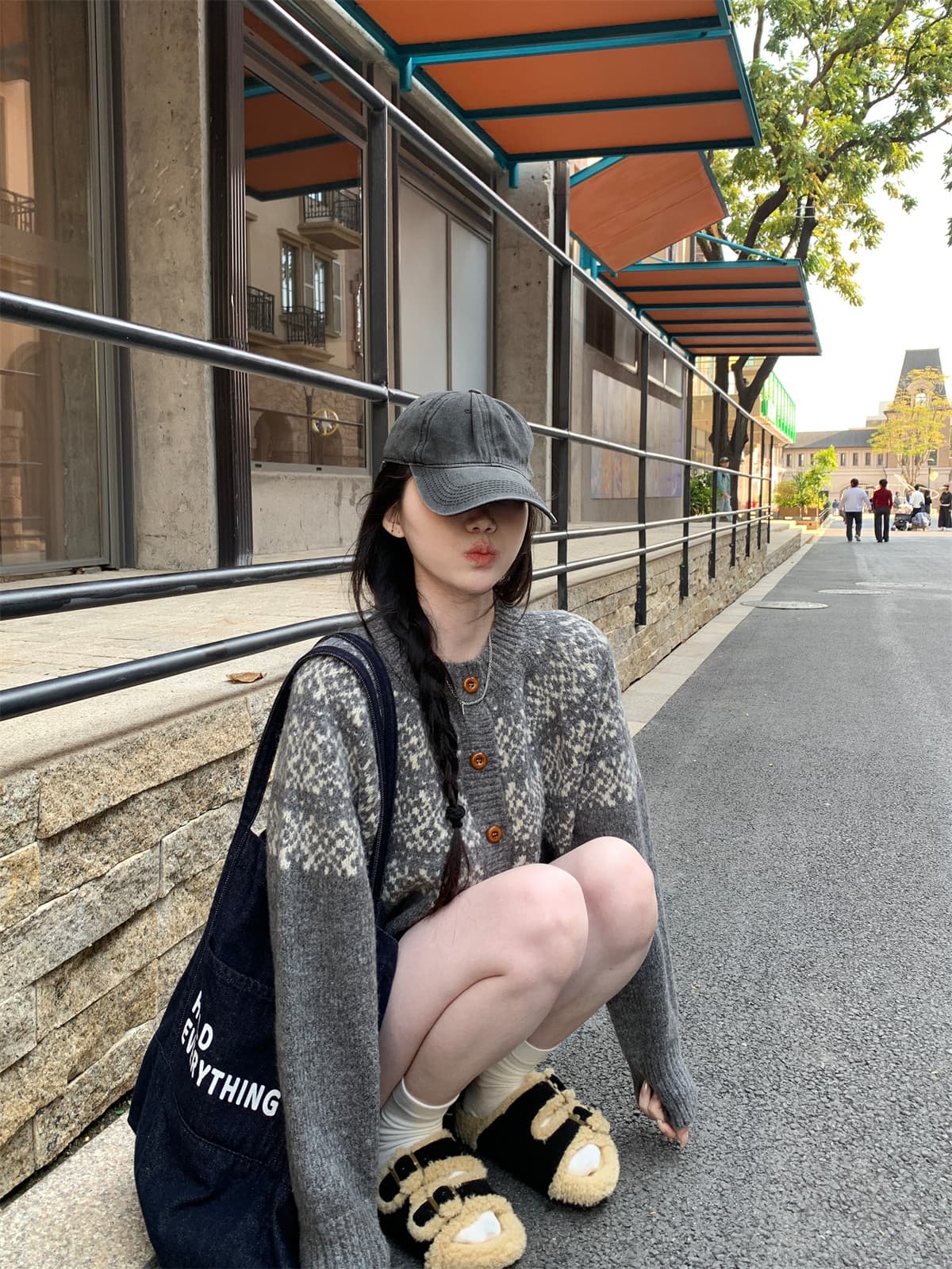 공정한 섬 자카드 니트 오픈 가디건 여성 봄 드레스 새로운 레트로 루즈핏 느긋한 부드러운 찹쌀 외부 가져 가라. 다용도 스웨터 코트 상세 이미지 14