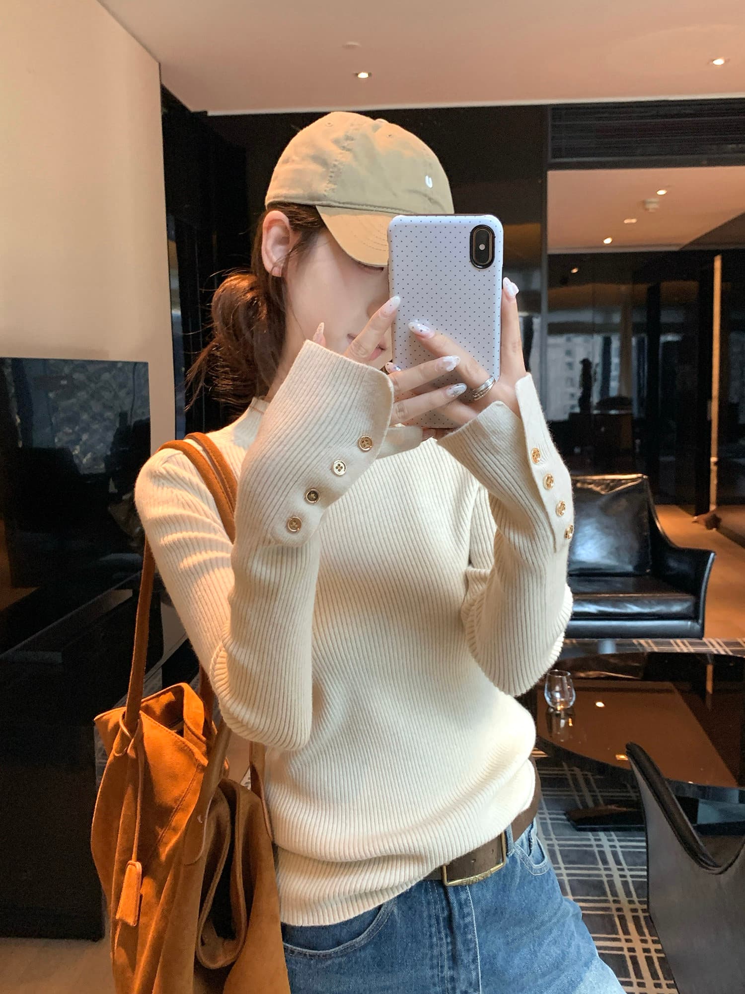 이른 가을 2026 새로운 몸매 가꾸기 기본 셔츠 여성 인사이드 가져 가라. 반하이넥 스웨터 고급 센스 몸매 가꾸기 긴팔 니트 맨위 상세 이미지 8