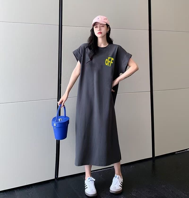 한국 스타일 느긋한 바람 디자인 센스 중간 길이 루즈핏 슬림해 보이는 치마 Feifei 소매 상세 이미지 3