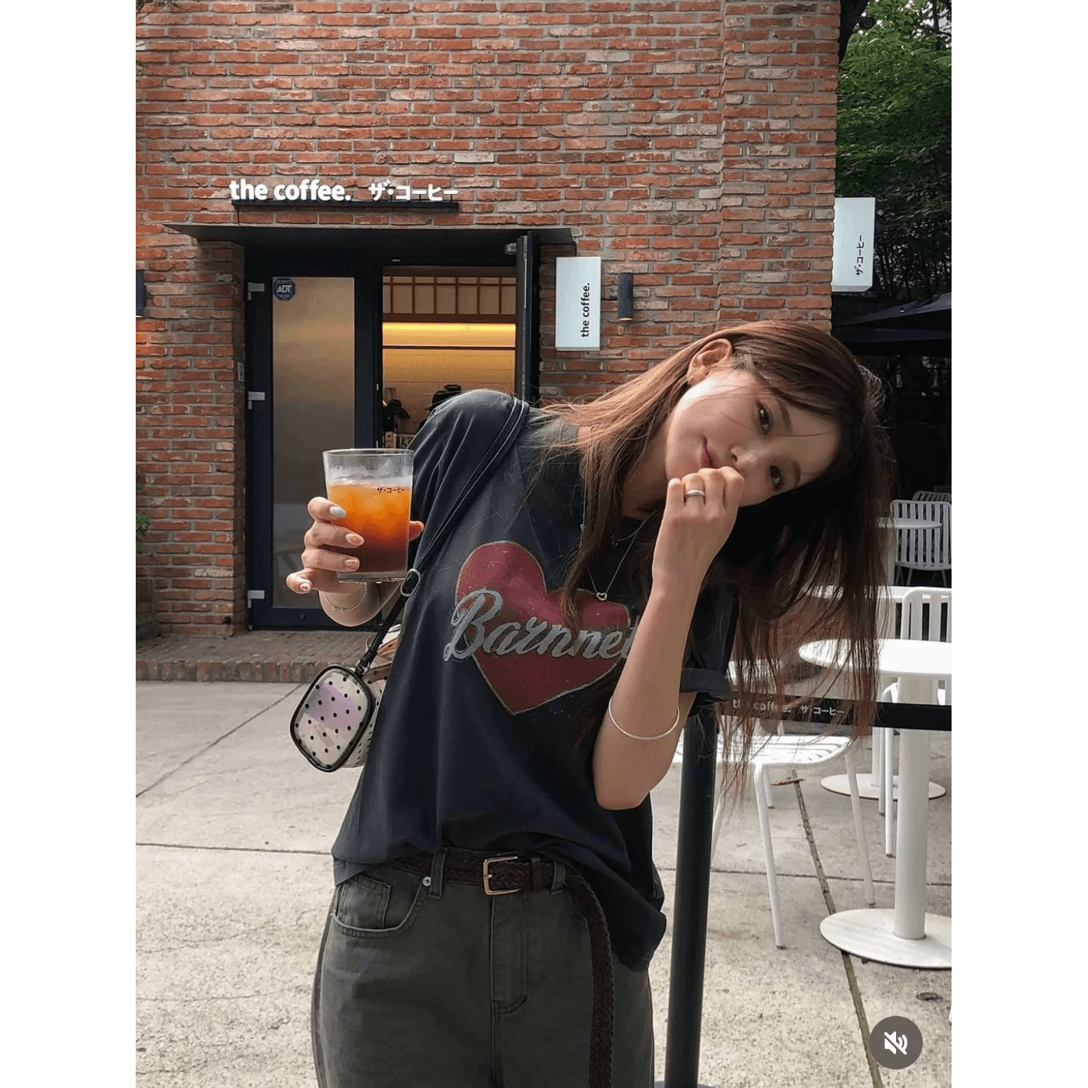 아메리칸 레트로 워싱 마 오래된 순면 반팔 티셔츠 여성 루즈핏 대 에디션 이미지 5