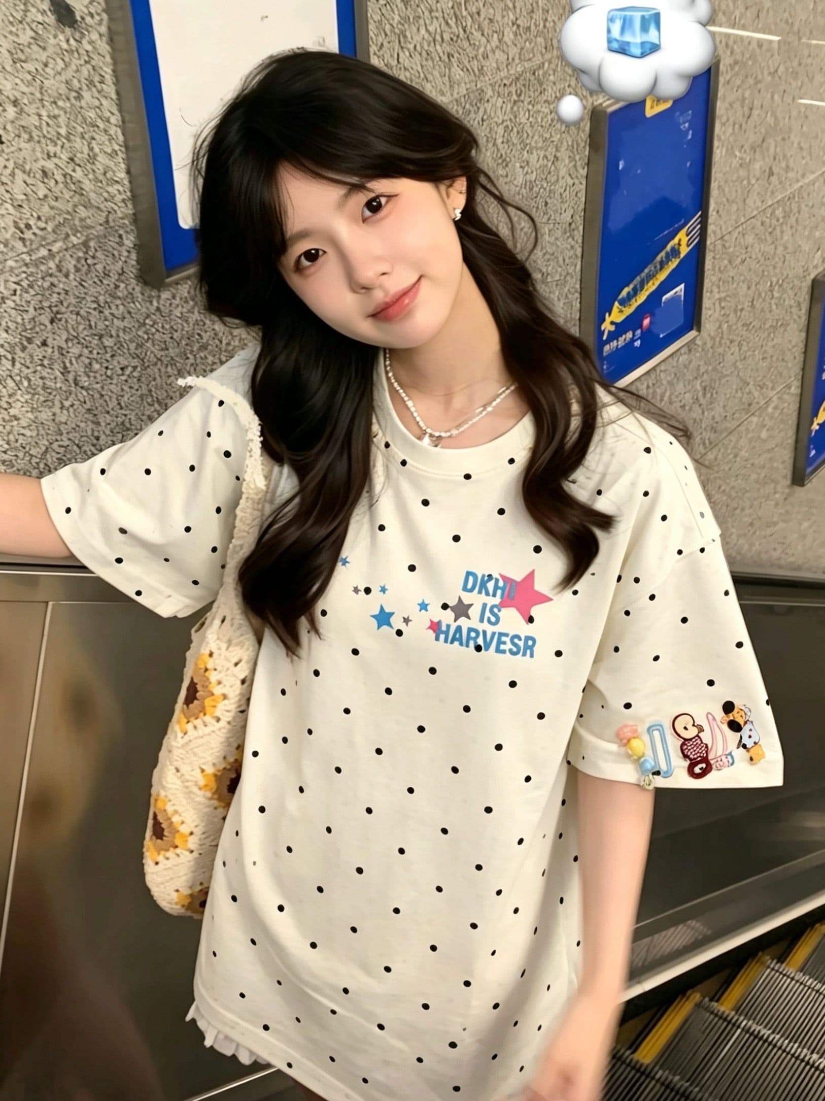 루즈핏 버전 원본 경기 5 diy 헤어 클립 프린트 19 지점 220 그램 순면 반팔 티셔츠 이미지 4