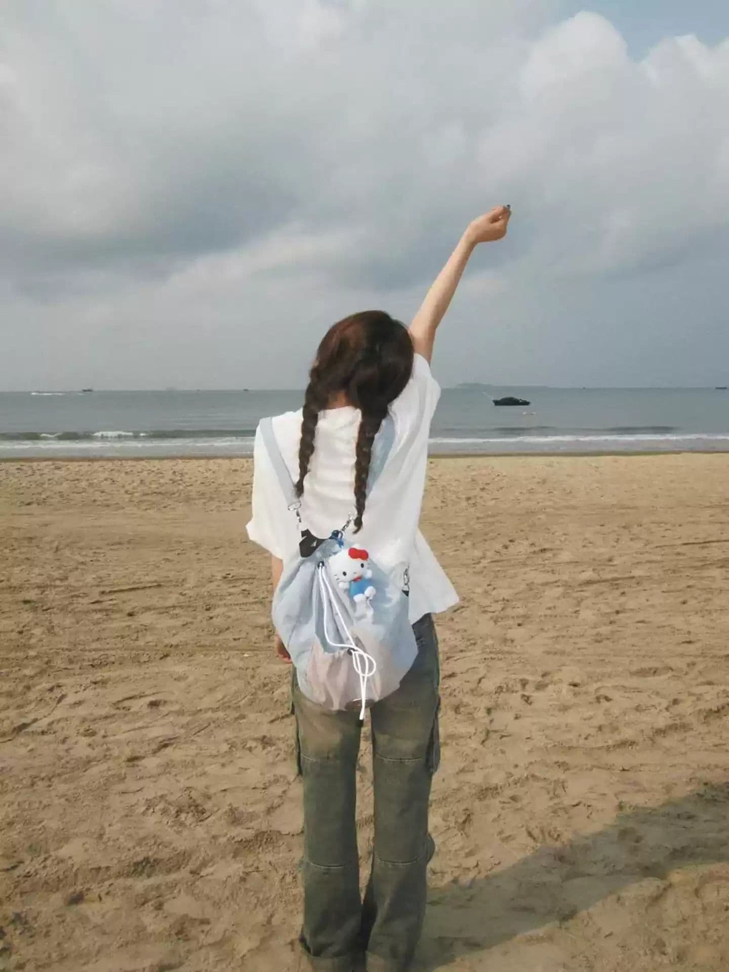 한국 스타일 순면 여름 드레스 반팔 티셔츠 여성 루즈핏 맨위 이미지 4