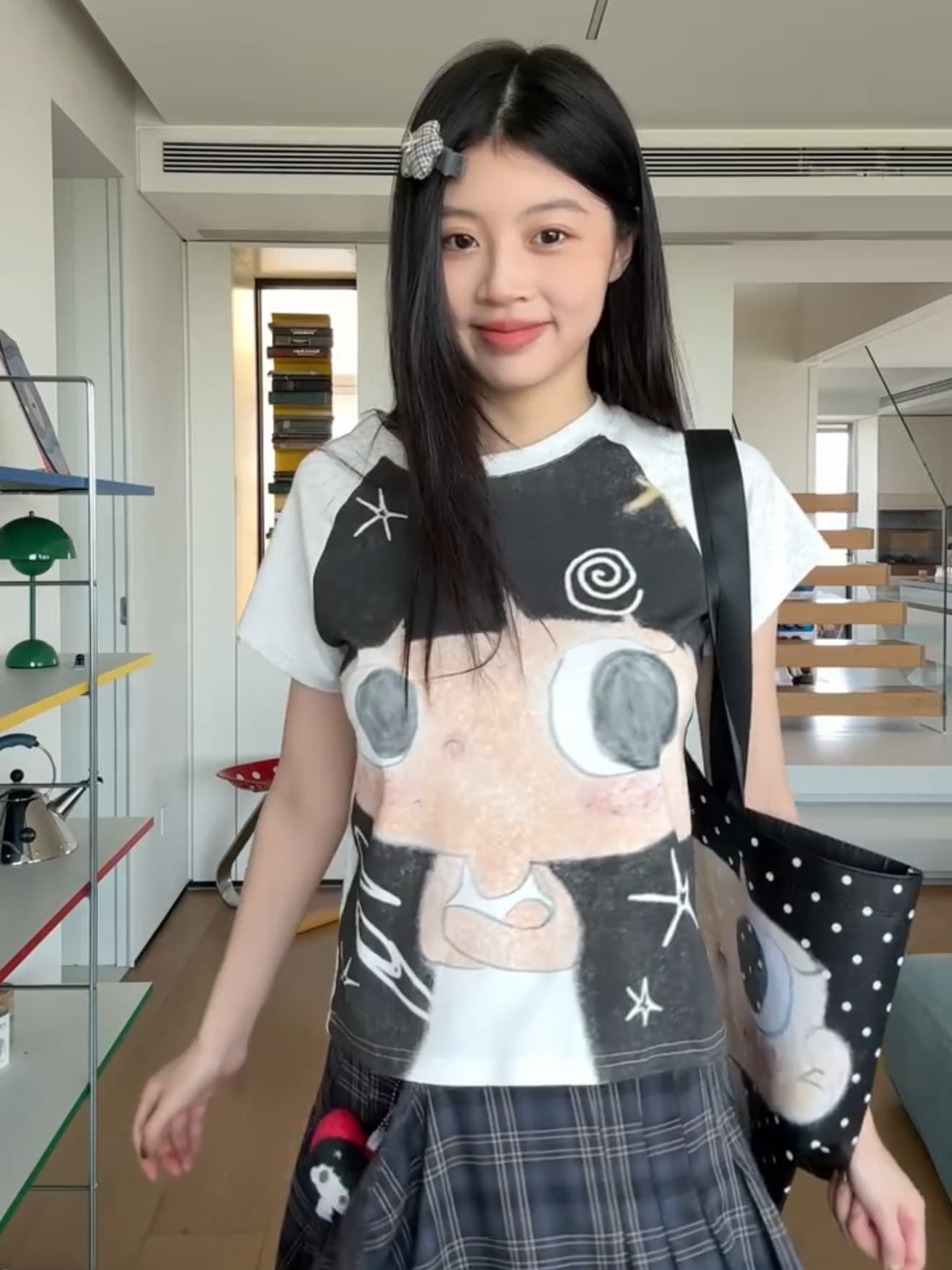 직분사 없음 접착제 센스 좋은 품질 솜씨 40 220 그램 92 면 8 암모니아 Lun 큰 눈 디자인 새로운 삽입 어깨 소매 t 상세 이미지 5
