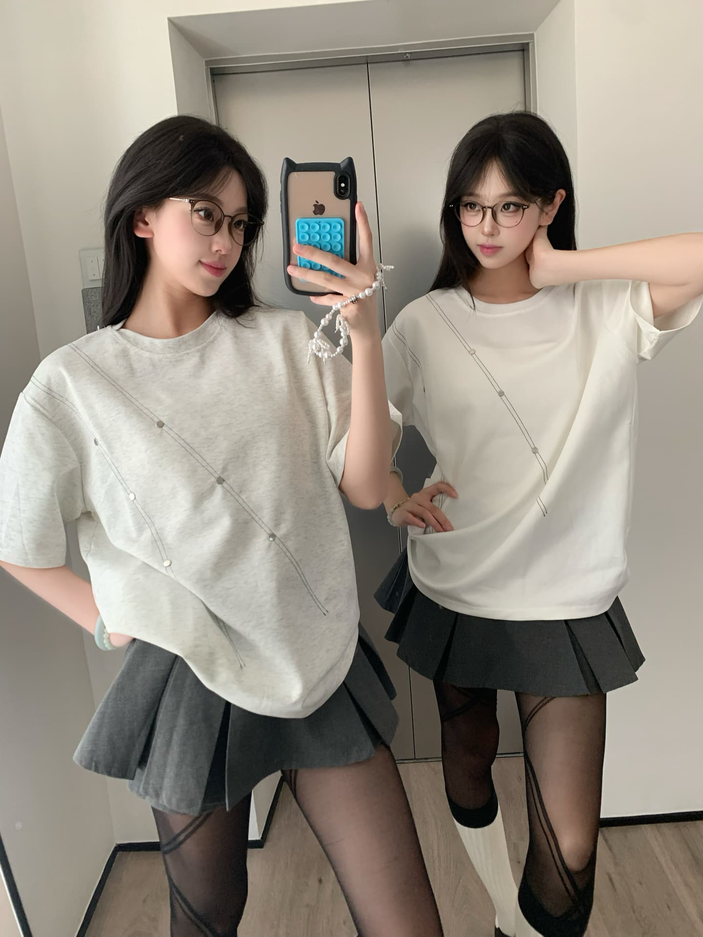 네클라인 디자인 슬래시 버드 나무 못 50 면 45 폴리 에스터 5 암모니아 Lun 원단 한국 스타일 새로운 여름 다용도 캐주얼 반팔 여성 상세 이미지 5