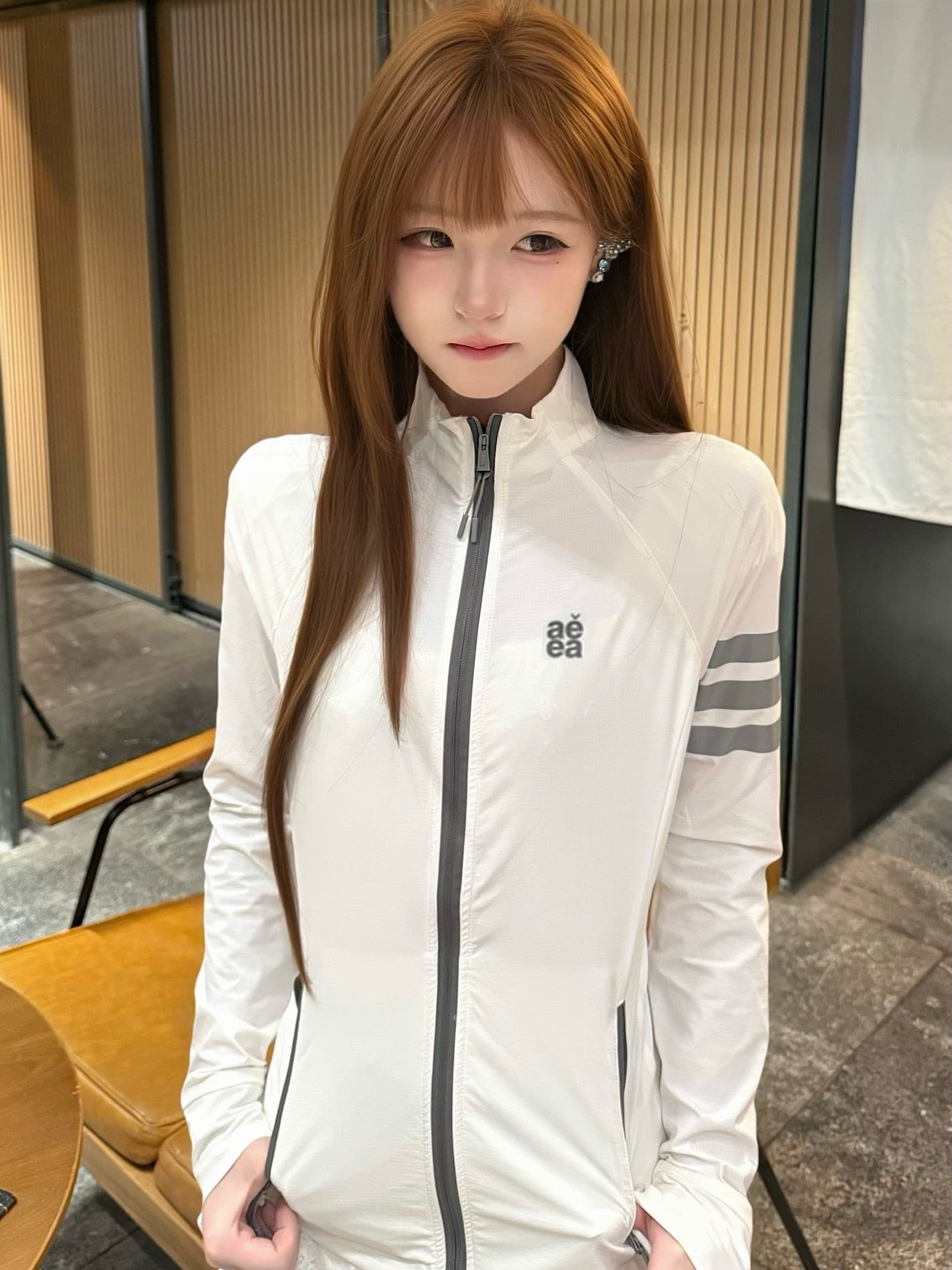 원본 솜씨 좋은 품질 광저우 원본 원단 차가운 센스 얇고 가벼운 자외선 차단 의류 지퍼 재킷 상세 이미지 2