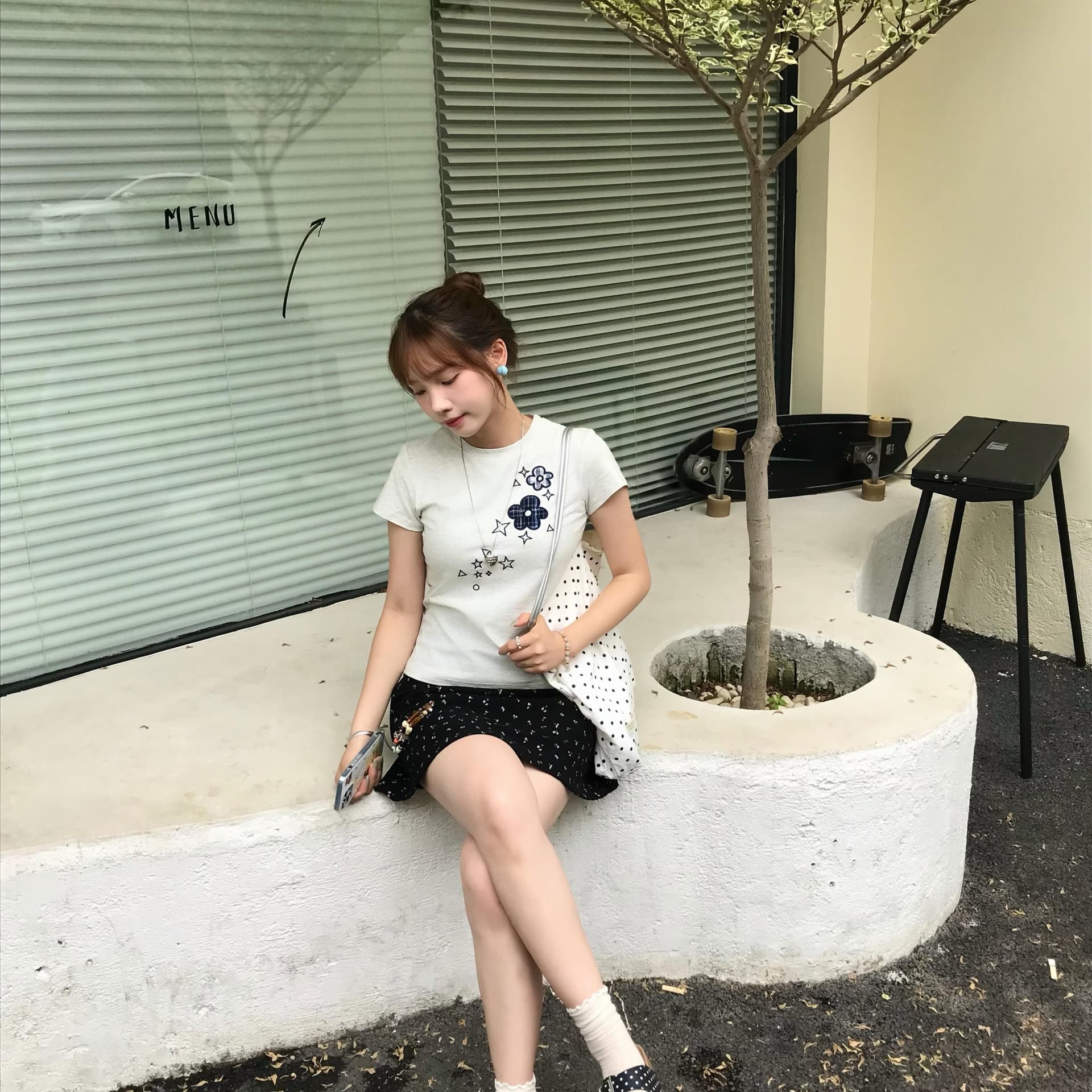 아메리칸 레트로 순면 프린트 반팔 티셔츠 여성 여름 캐주얼 맨위 이미지 4