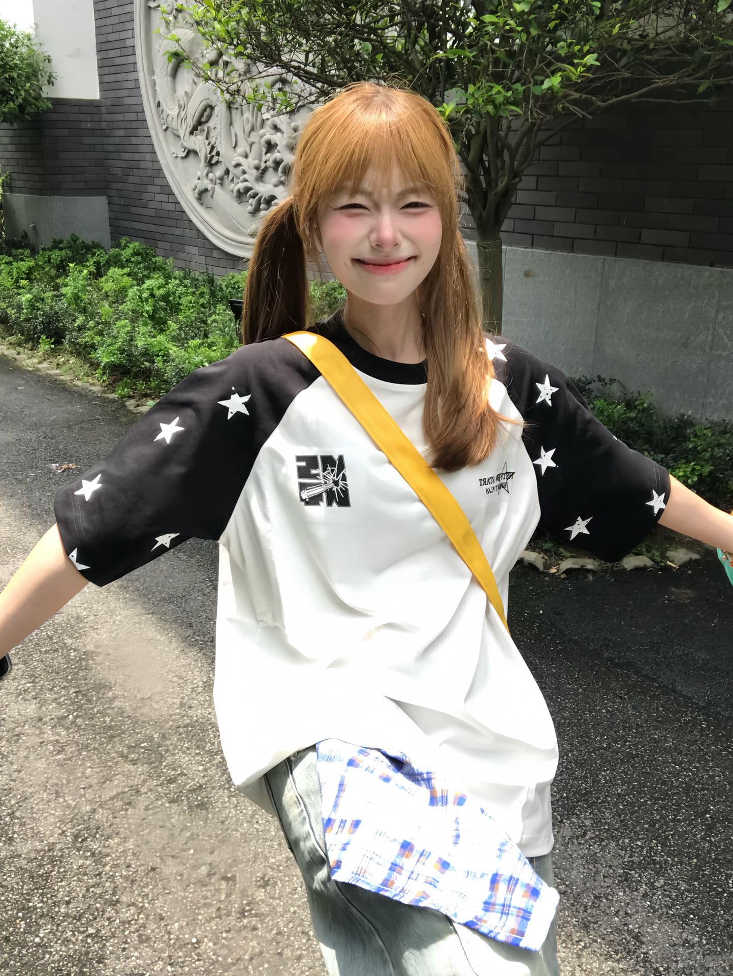 원본 삽입 어깨 소매 19 지점 220 그램 순면 프린트 반팔 티셔츠 여성 이미지 4