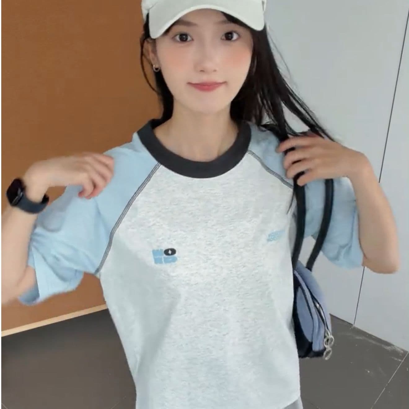 원본 명중 인터넷 전후 포밍 프린트 19 지점 220 그램 순면 삽입 어깨 소매 반팔 티셔츠 이미지 3