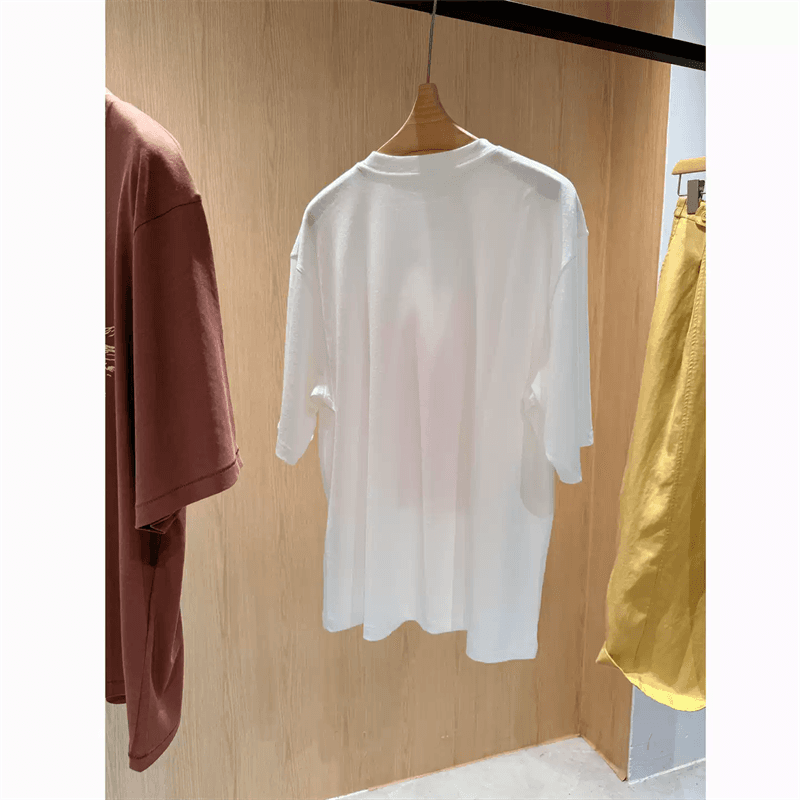 21 순면 210 그램 여름 드레스 반팔 티셔츠 여성 한국 스타일 빅 사이즈 루즈핏 이미지 4